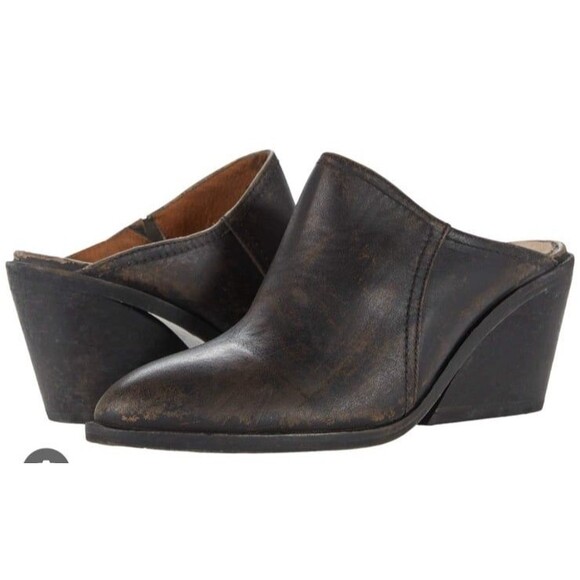 *NEW* Frye Distressed Serena Mule in Black Sz 8 - Picture 2 of 11